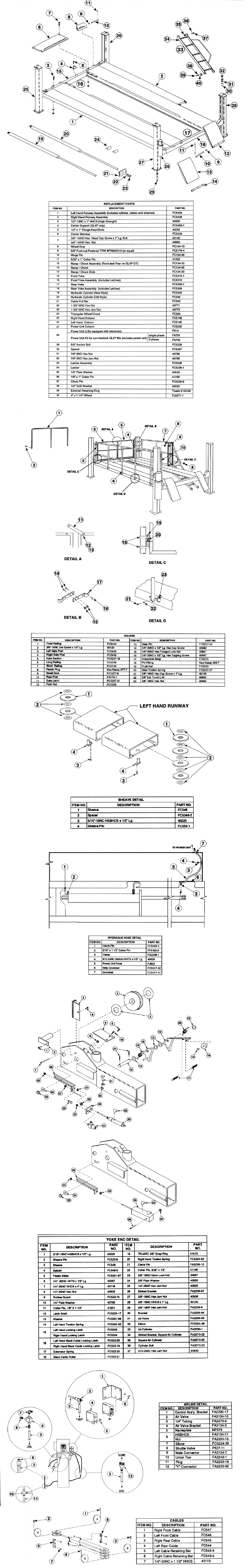 30 Rotary Lift Parts Diagram
