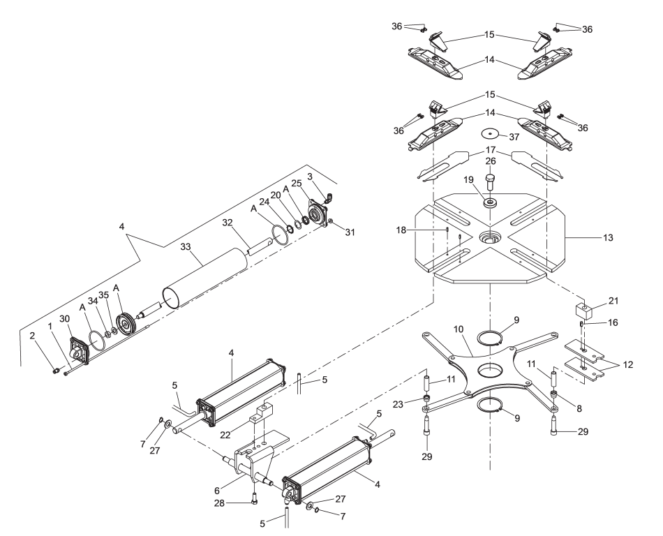 Rotary Model R140i Tire Changer Parts