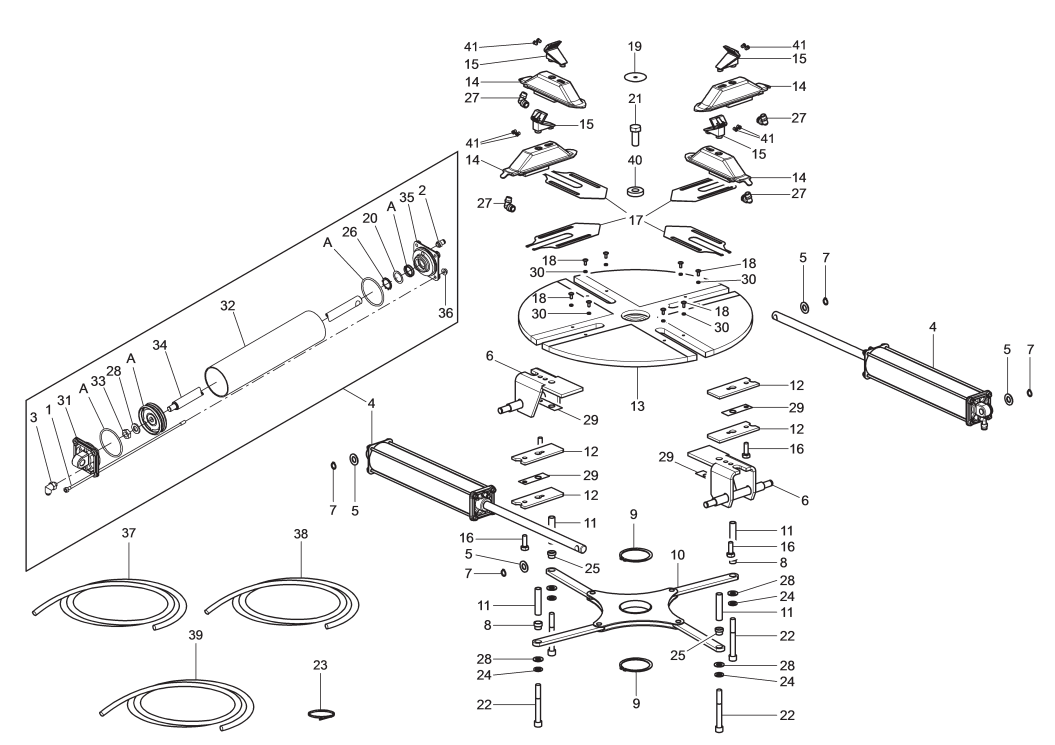 Rotary Model R140i Tire Changer Parts