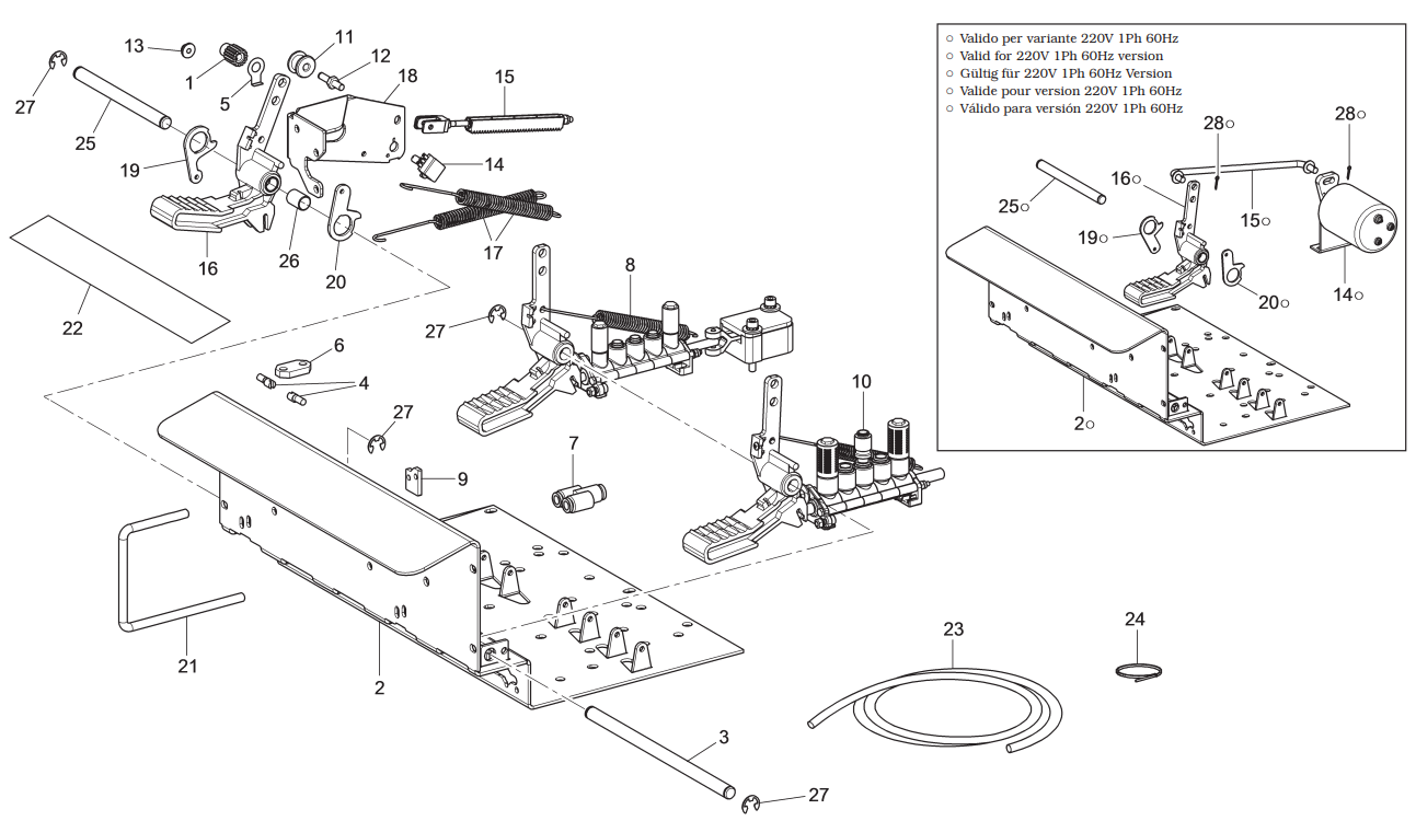 Rotary Model R140i Tire Changer Parts