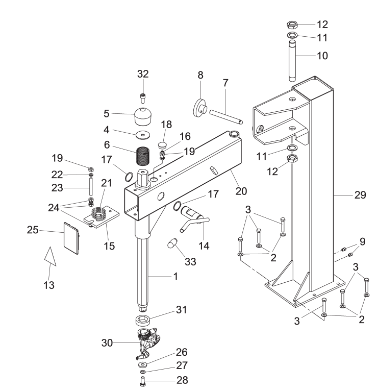 Rotary Model R140i Tire Changer Parts
