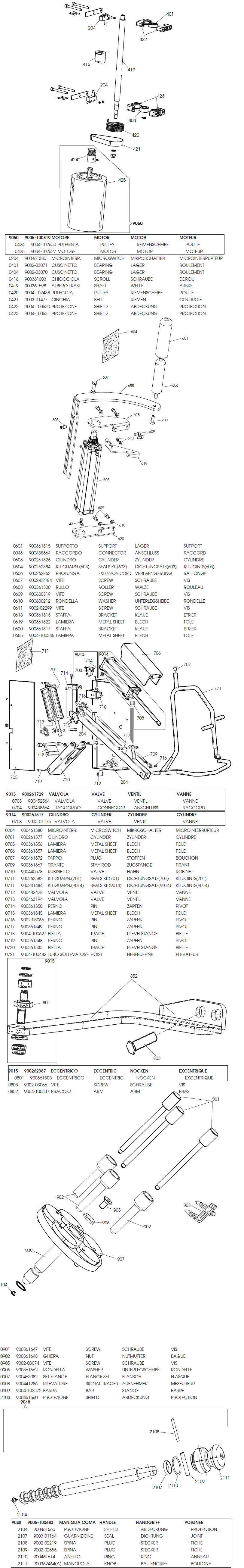 Corghi artiglio 500 parts