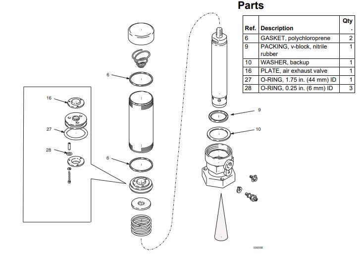 Graco 214584 KIT REPAIR AIR MOTOR