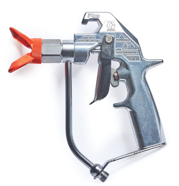 Graco 235462 Silver Plus Airless Spray Gun, 2 Finger Trigger, Fine Finish Flat Tip