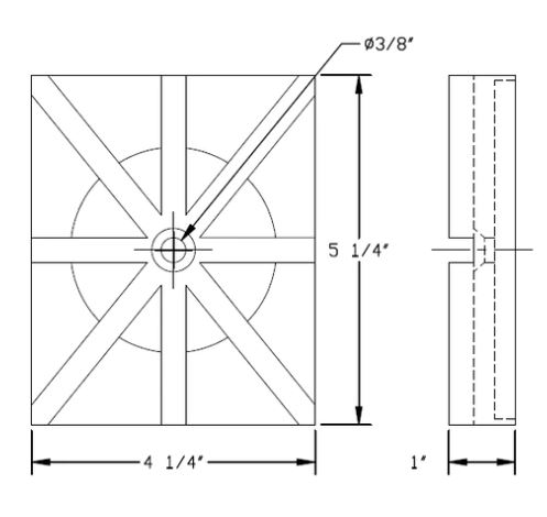 MT-RSR 6528-4 LIFT PAD FOR WHEELTRONICS  SNAP-ON AMMCO - SQUARE (4 PER KIT)
