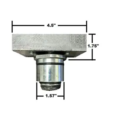 Atlas Z23G313000 Slotted Rubber Truck Adapter 1.57 Inch Pin Diameter