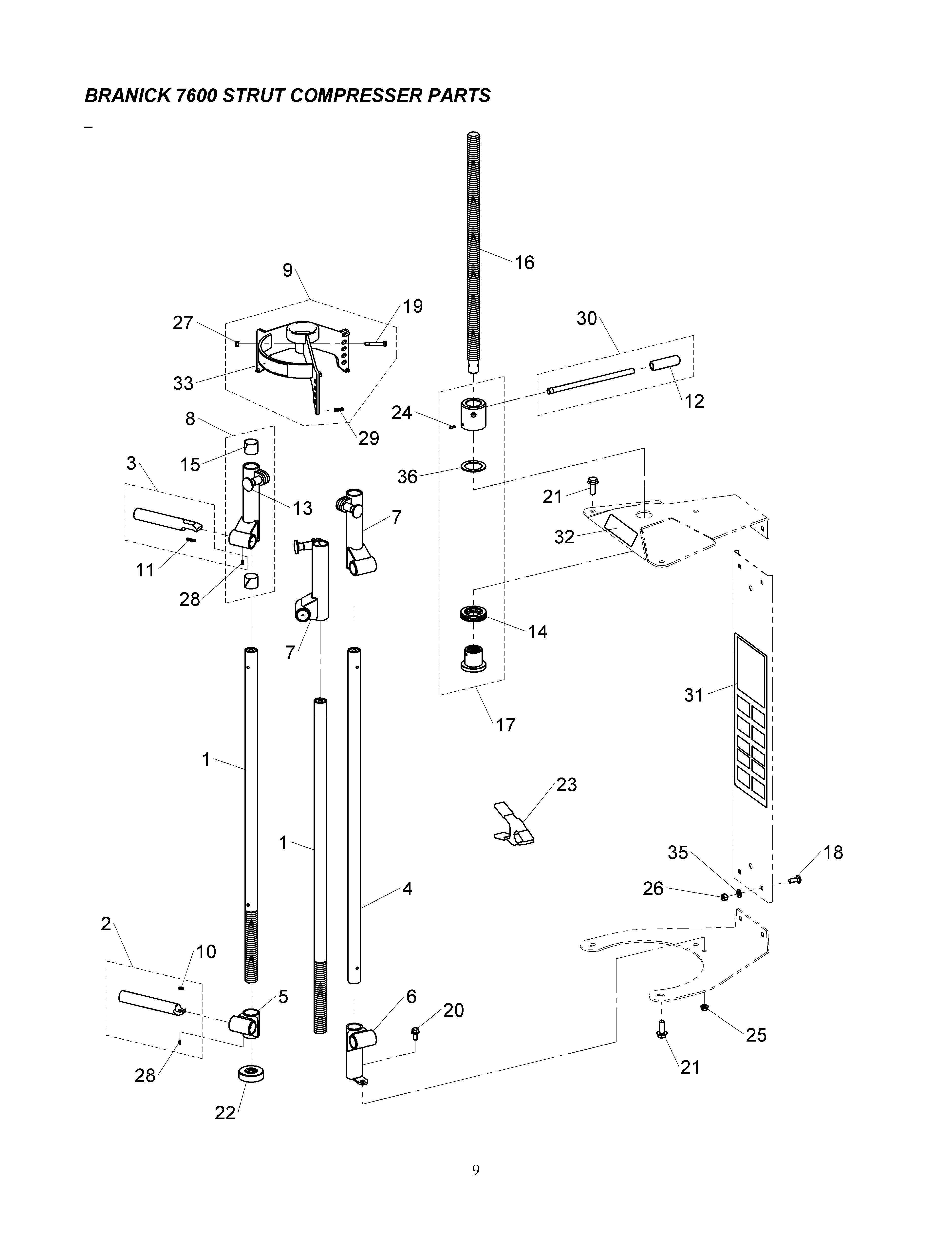 Branick 05-0136 MODEL 7600 LOCK PIN  KIT