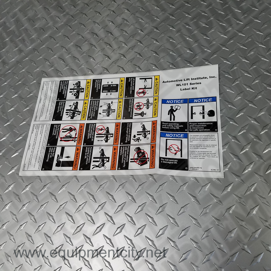 Challenger Z31243 ALI Warning Label Set 2-Post