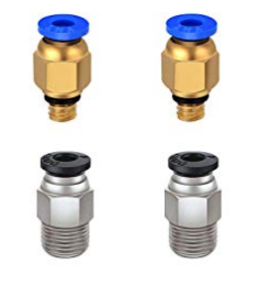 Replacement fittings for 1.75mm x 1.5M PTFE Bowden Tube