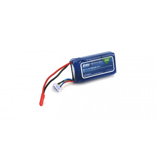 E-Flite 450mAh 3s 11.1V 30C Lipo w/ 18AWG JST 