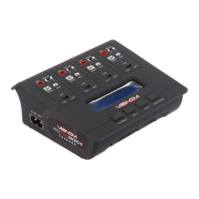 Venom Pro Quad Micro 1S 4 Channel AC/DC LiPo and LiHV Charger