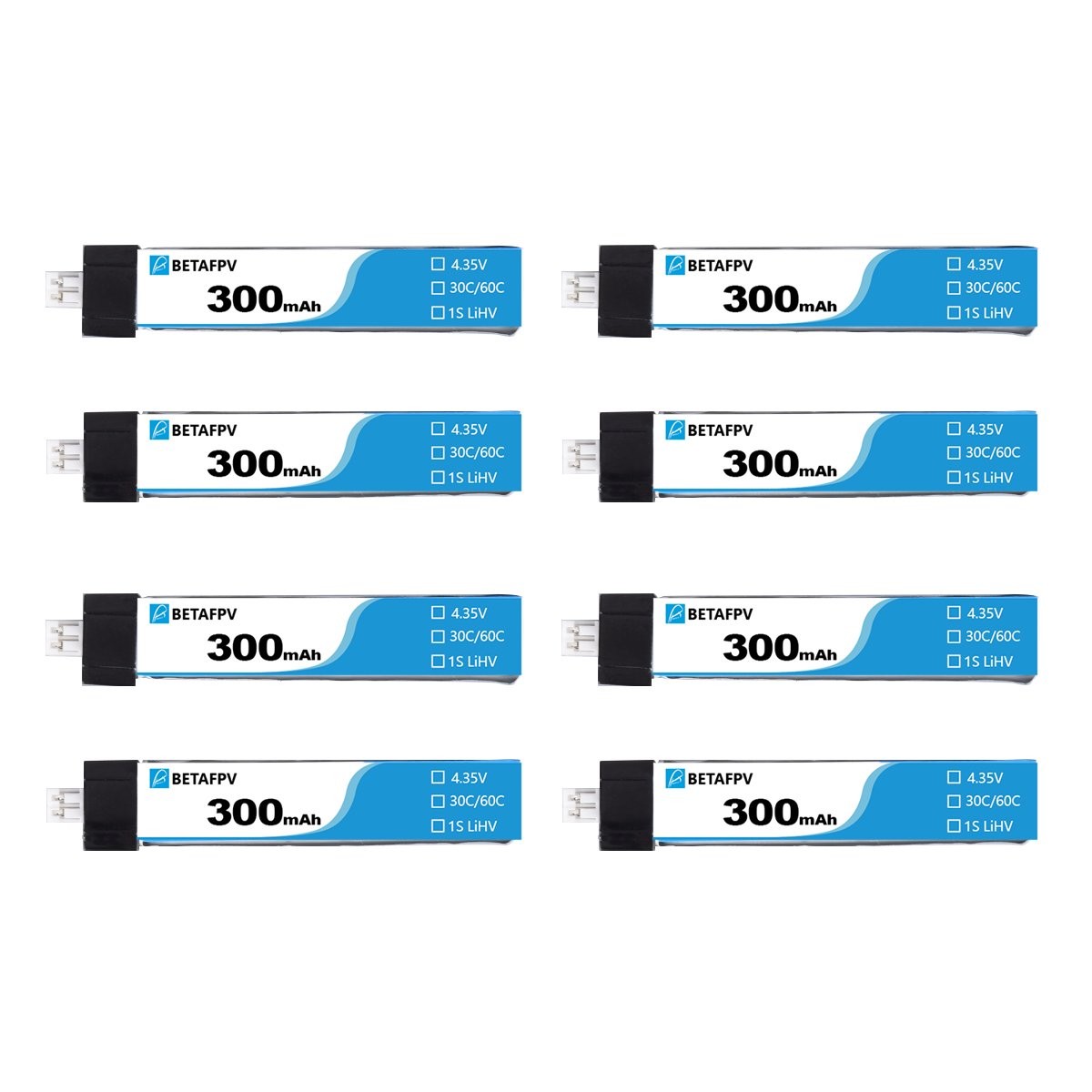 BT 2.0 300mAh 1S 30C HV Battery (8pcs)