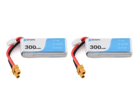 BetaFPV 300mAh 2S Battery (2pcs) 