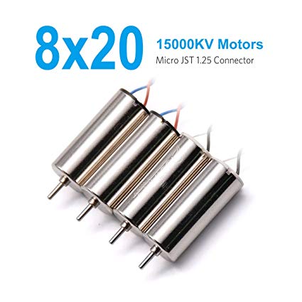 CrazePony 8x20mm 15000 Brushed Motors 1mm Shaft (Set of 4)