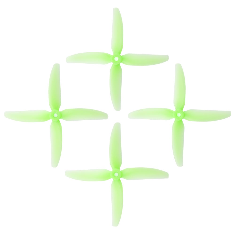 Hqprop DP 5x4x4 PC V1S Light Green Propeller - 4 Blade (Set of 4 - PC)