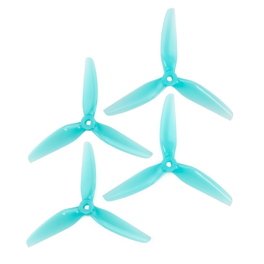HQProp POPO DP 5.5X3.5X3 PC Propeller (Set of 4 - Light Blue)