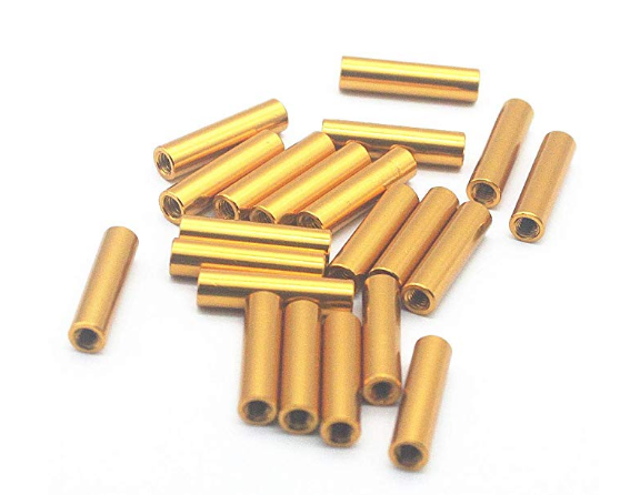 20mm Aluminum Standoffs round rods (Gold)