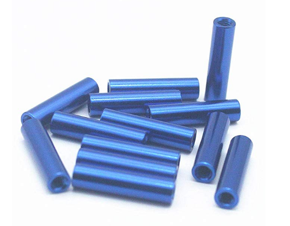 20mm Aluminum Standoffs round rods (Blue)