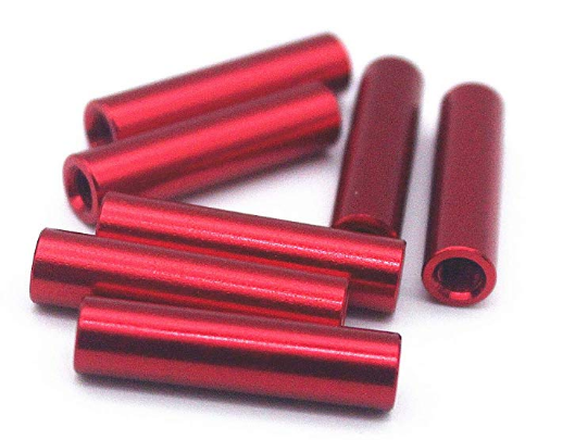 20mm Aluminum Standoffs round rods (Red)