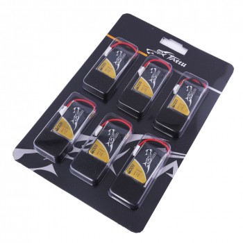 Tattu 25C 1S 3.7 v 600mah Lipo Battery Pack with Molex Plug ( 6pcs) | TA-25C-600-1S1P-6pcs