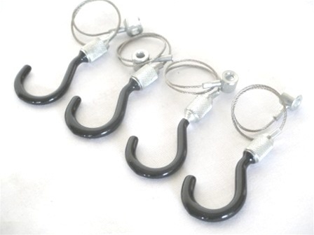 QSP 20-1291 Wheel Adapter Safety Cable Hooks with Cable (4) for E|Q Wheel Adapters