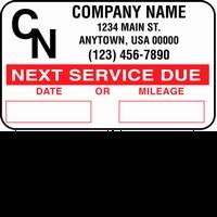 John Dow SCL-1000 Logo Service Reminder Sticker - Roll 1,000