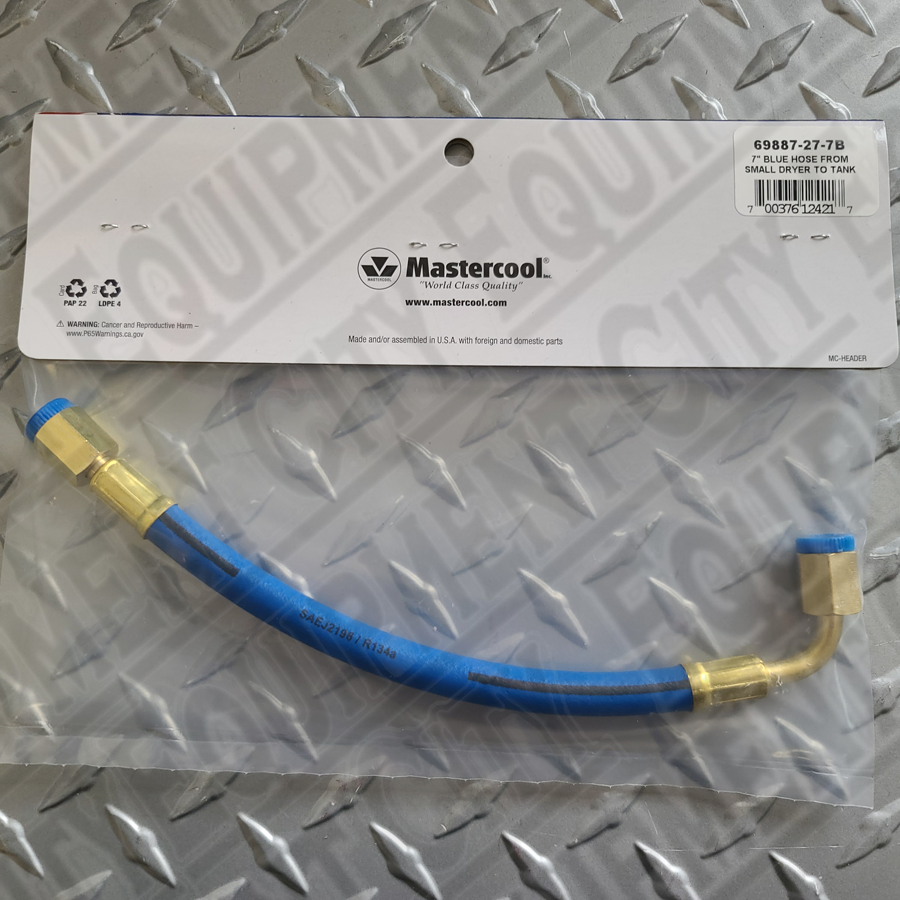 Mastercool 69887-27-7B Commander Small Drier to Tank Blue Hose 7 Inches