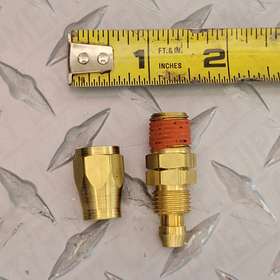 Coilhouse PSM0404 PU Reusable FTG 1/4" ID x 1/4" MPT Swivel