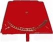 QSP 25-24-P Heavy Duty Truck Turnplates with Pointer (RED) (2)