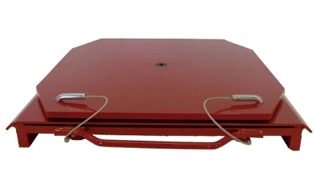 QSP 25-24 Heavy-Duty Truck Turnplates with Handles - RED