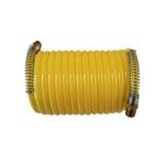 QSP 137-71 4'' Premium Yellow Coil Hose  swivel on each end 15' for 137-71-2 | 10 Feet Long