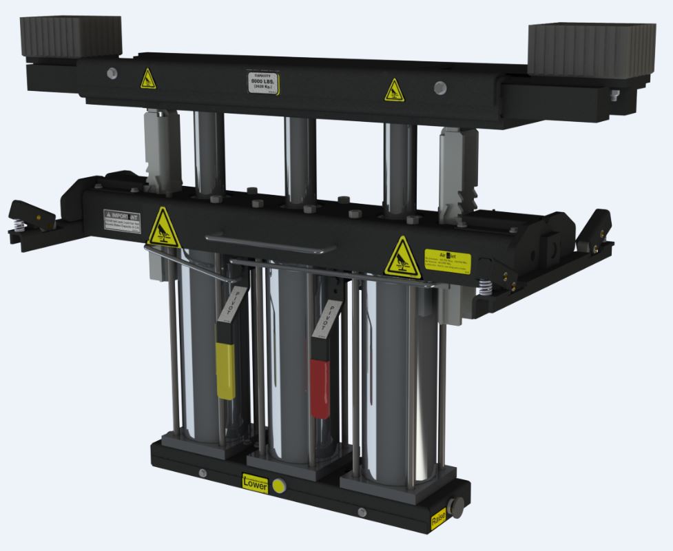 QSP RJ-7000 - 7,000 pound rolling swing air rack jack