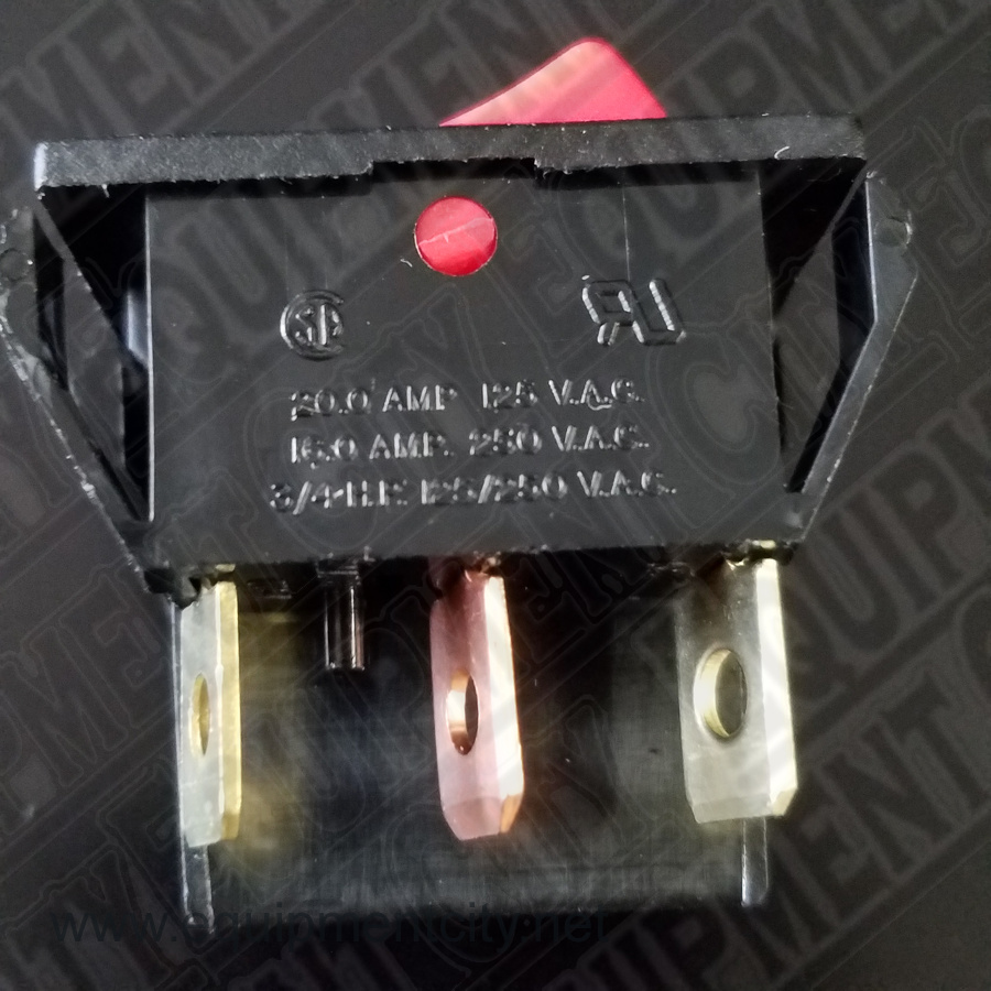 RTI 024 80075 00 FluidPro MCX VCX Red Rocker Switch Dpdt On-On Empty Waste And Lower 
