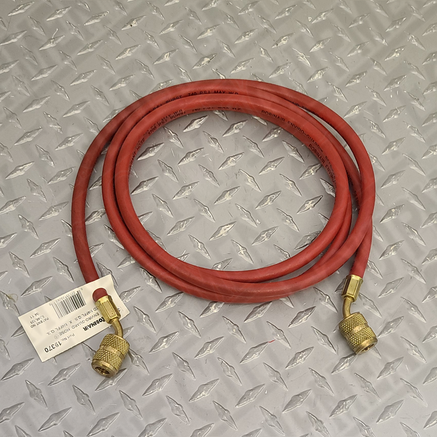 ROBINAIR 19370 REPLACEMENT R-12 96" RED HOSE W/ AUTO SHUT OFF