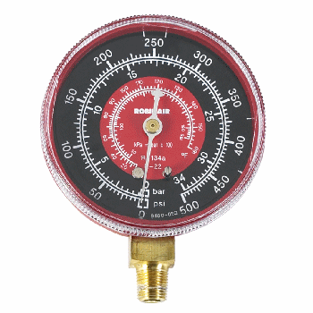 11795 ROBINAIR REPL. PRESSURE GAUGE- PSI/BAR/R-22/R-134  FAHRENH