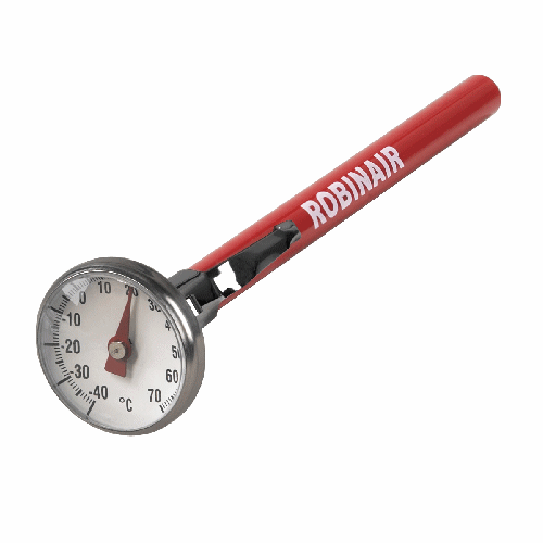 40859 ROBINAIR THERMOMETER 1" DIAL  -40 DEGREES C TO +70 DEGREES