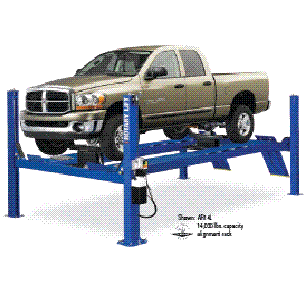 Rotary AR14EL2 Closed Front 4-Post Wheel Alignment Rack