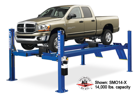 Rotary SMO14S 14000 lb Open Front 4-Post Lift