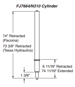 Rotary FJ7664 HYDRAULIC CYLINDER FJ7664