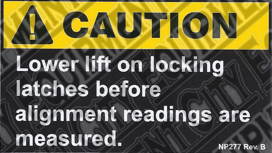 Rotary NP277 CAUTION NAMEPLATE