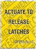 Rotary NP280 ACTUATE REL DECAL | FOR FA3134