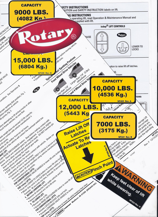 Rotary FA5203KIT 2 POST DECAL KIT | NLA