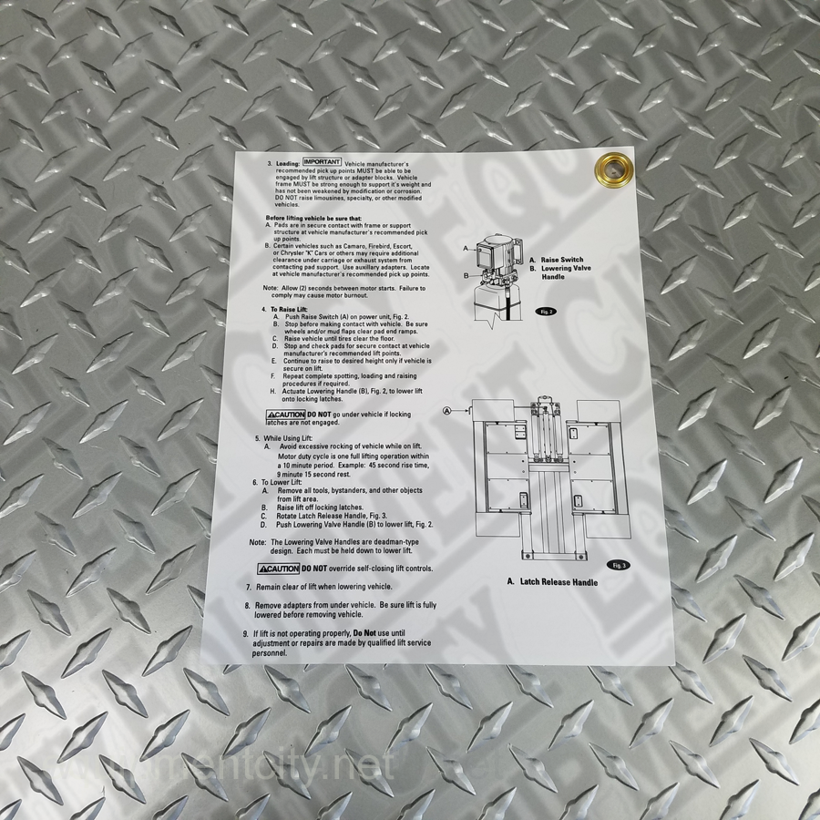 Rotary NP840 Operation Instruction Plackard