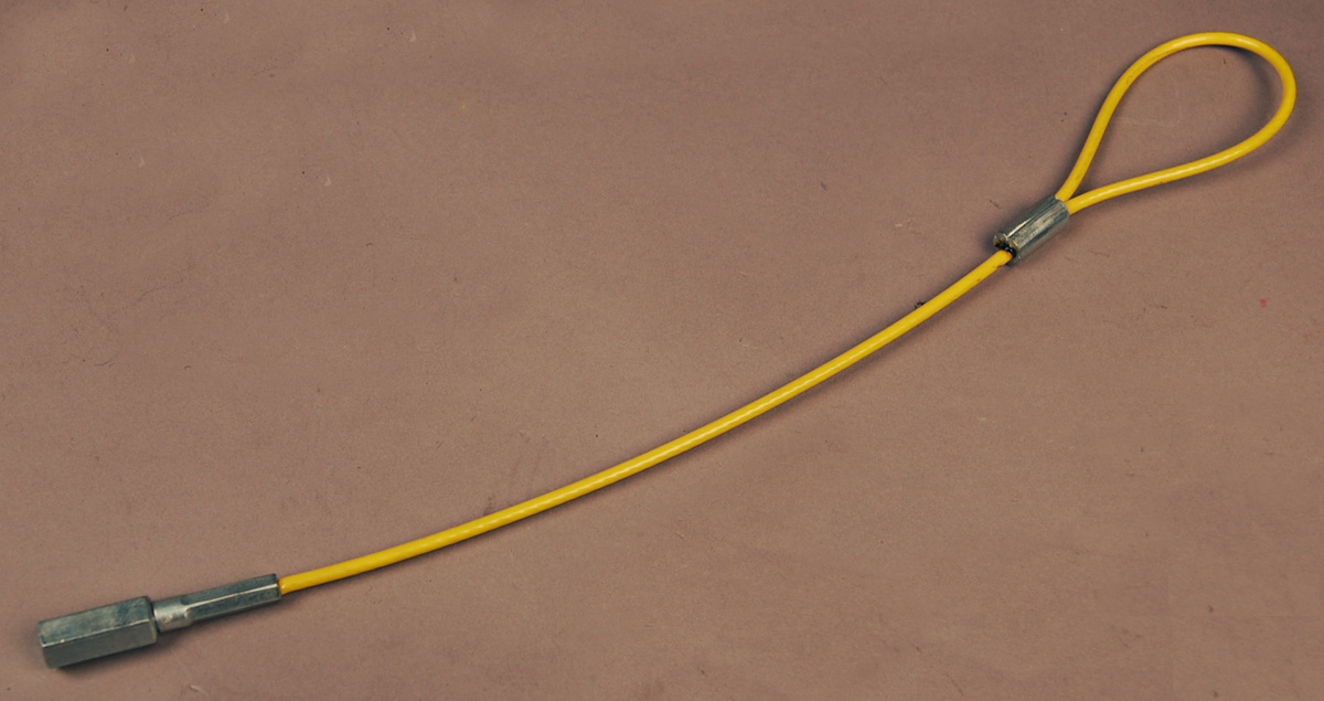 BH-7226-01 Yellow Coated Safety Latch Cable - Replaces Challenger 31150