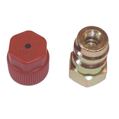 AC121 TMR STRAIGHT HIGH SIDE STEEL FITTING WITH CORE 3/8" - 24 T